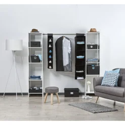 Rangement|Gifi Compartiment pour vêtements à suspendre noir x6