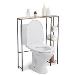 Gifi Contour WC 3 niveaux bois et métal noir