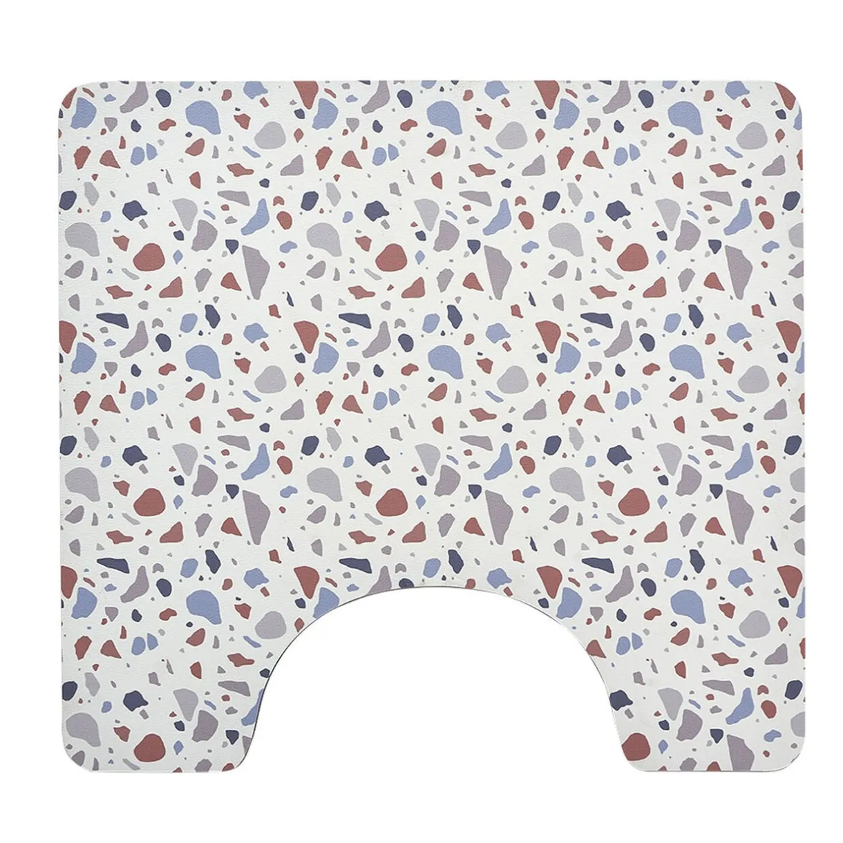 Gifi Contour WC PVC motif terrazzo blanc marron bleu 49,5x15cm