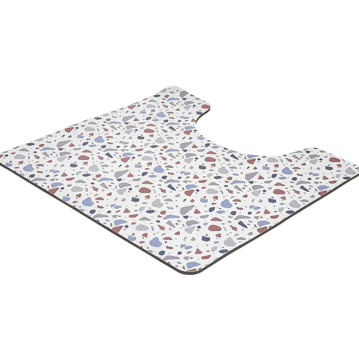 Gifi Contour WC PVC motif terrazzo blanc marron bleu 49,5x15cm