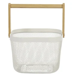 Corbeille à fruits avec anse métal blanc naturel^Gifi Clearance
