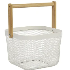 Corbeille à fruits avec anse métal blanc naturel^Gifi Clearance