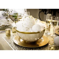 Corbeille à fruits en métal maillage doré Ø26xH13cm^Gifi Online