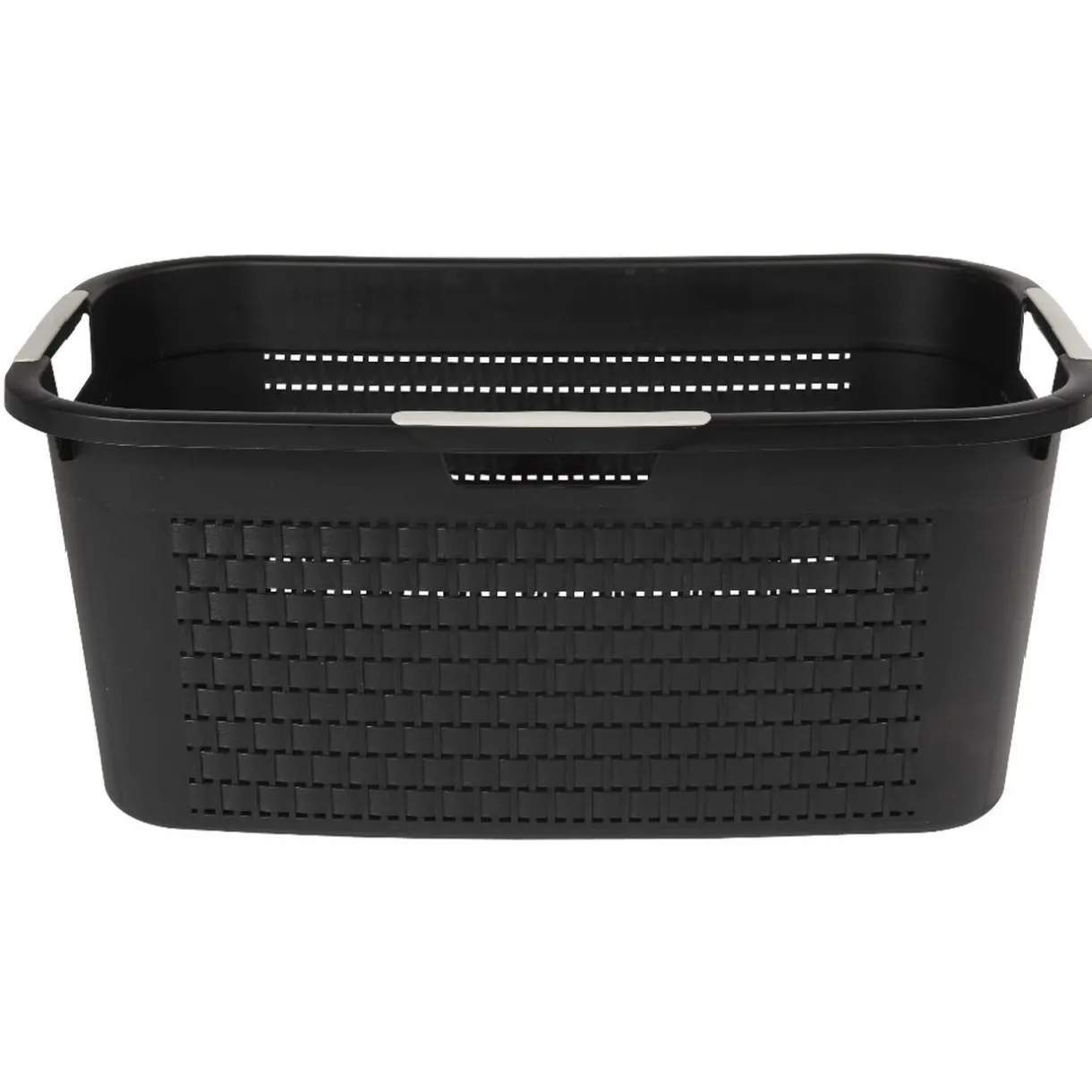 Entretien Du Linge|Gifi Corbeille à linge avec poignées design rotin noire 40 L