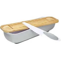 Corbeille à pain avec planche et couteau polypropylène^Gifi Outlet