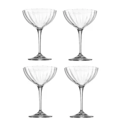 Coupe à champagne en verre Cristal 21 cl x4^Gifi Online