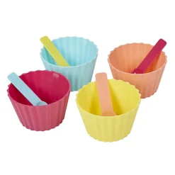 Coupelle à glace avec cuillère multicolore x4^Gifi Outlet