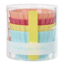 Coupelle à glace avec cuillère multicolore x4^Gifi Outlet