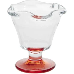 Coupelle à glace en verre avec pied coloré Ø10,6xH11,7cm^Gifi New