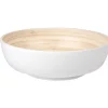 Coupelle blanche en bambou forme ronde^Gifi New