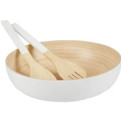Coupelle blanche en bambou forme ronde^Gifi New