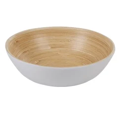 Coupelle blanche en bambou forme ronde^Gifi Clearance