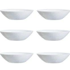 Coupelle blanche Harena bord ligne en relief x6^Gifi Discount
