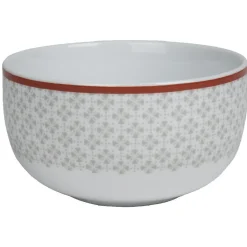 Coupelle design oreige bord orange et motifs gris x4^Gifi Discount