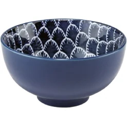 Coupelle en porcelaine décor blanc et bleu^Gifi Best