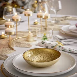 Coupelle en verre 200ml motif branches de sapin Ø12xH4,5cm - 3 coloris^Gifi Clearance