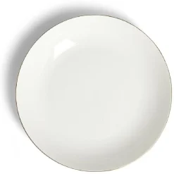 Coupelle ronde blanc et doré Ø20cm porcelaine^Gifi New