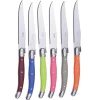 Couteau à steack inox manche multicolore x6^Gifi Hot