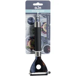 Couteau éplucheur étrier en inox avec manche plastique L.18cm^Gifi