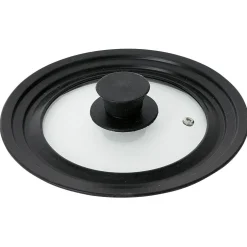 Couvercle en verre avec contour silicone noir Ø 21 cm^Gifi Outlet