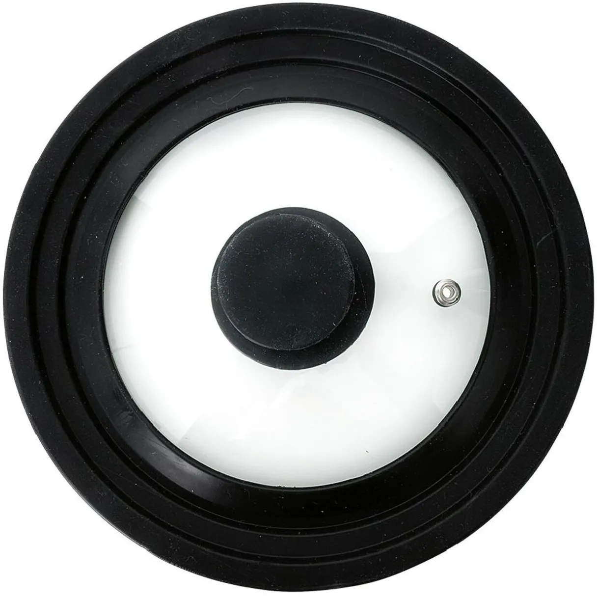 Couvercle en verre avec contour silicone noir Ø 21 cm^Gifi Outlet