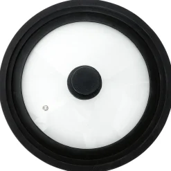 Couvercle en verre avec contour silicone noir Ø 30 cm^Gifi Hot