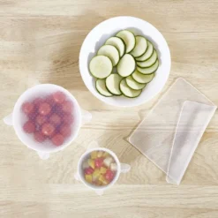 Couvercle extensible en silicone transparent x3^Gifi New