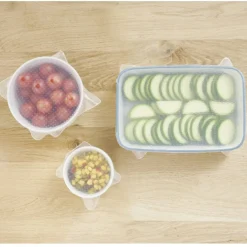 Couvercle extensible en silicone transparent x3^Gifi New