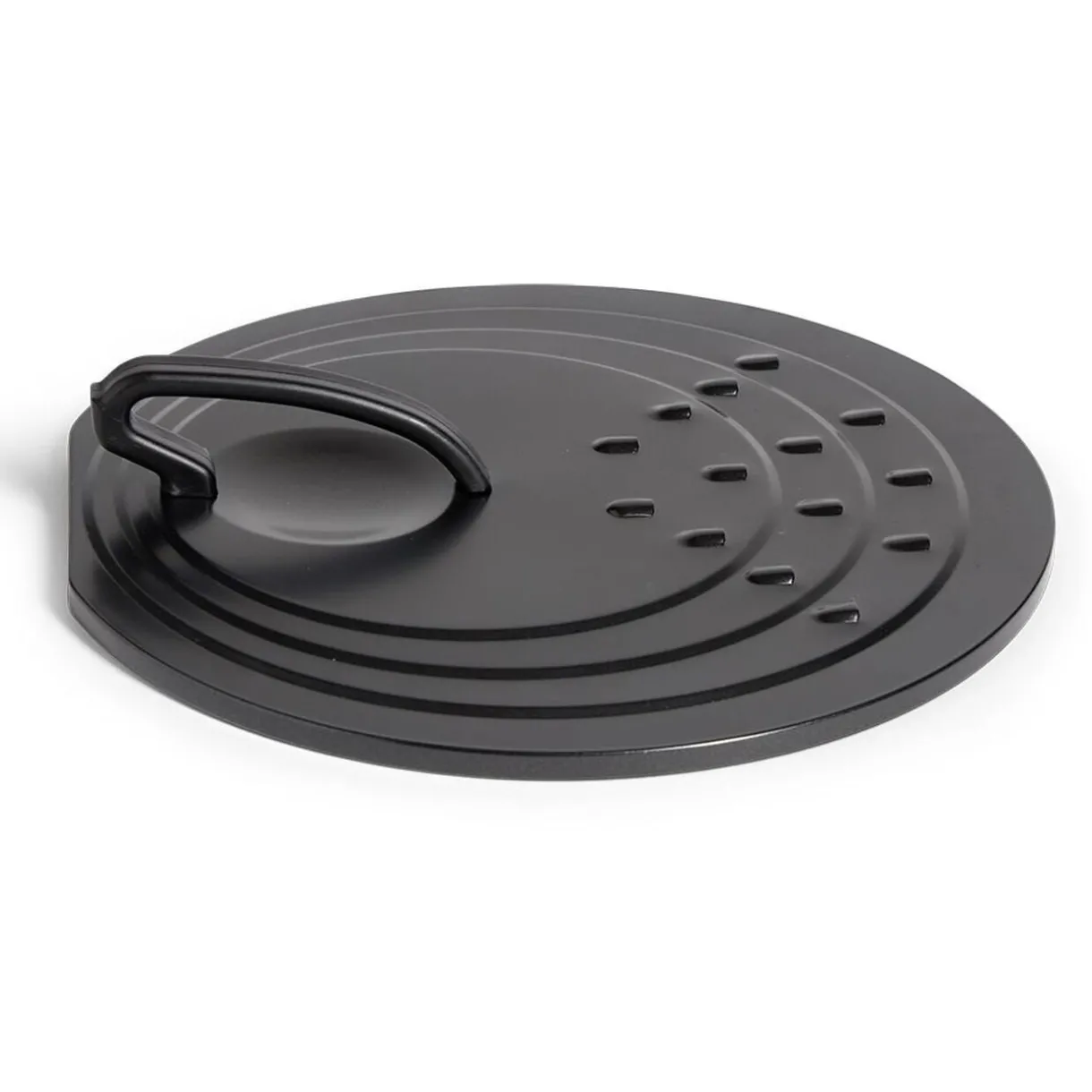 Couvercle rond avec poignée acier noir Ø30cm^Gifi