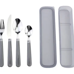 Couvert nomade x 4 avec boîte assortie^Gifi Clearance