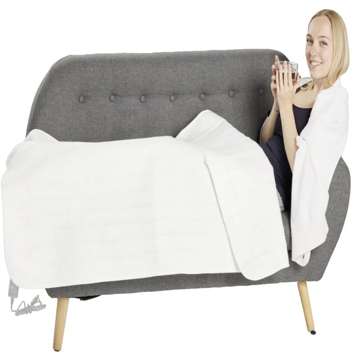 Hot Gifi Couverture chauffante 80x150cm température réglable