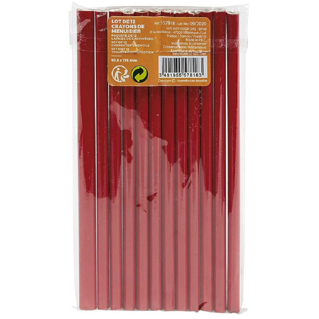 Clearance Gifi Crayon menuisier x12