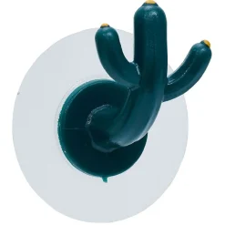 Rangement|Gifi Crochet adhésif cactus x2 bleu canard