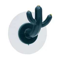 Rangement|Gifi Crochet adhésif cactus x2 bleu canard