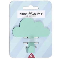 Rangement|Gifi Crochet adhésif métal forme nuage 8,5x2xH11,4cm - 3 modèles