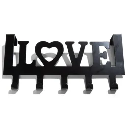 Rangement|Gifi Crochet de porte LOVE en métal blanc ou noir 36,5x16,5cm - 2 modèles