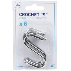 Rangement|Gifi Crochet en forme de s x6