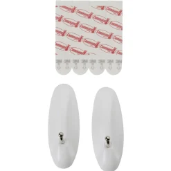 Rangement|Gifi Crochet en plastique bout métal blanc x2