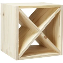 Rangement|Gifi Croisillon Box Cube pin massif naturel
