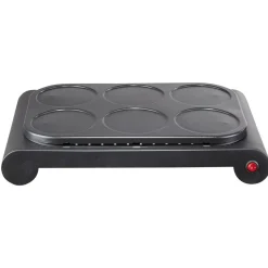 Crêpière 6 personnes aluminium noir 1000W^Gifi Clearance