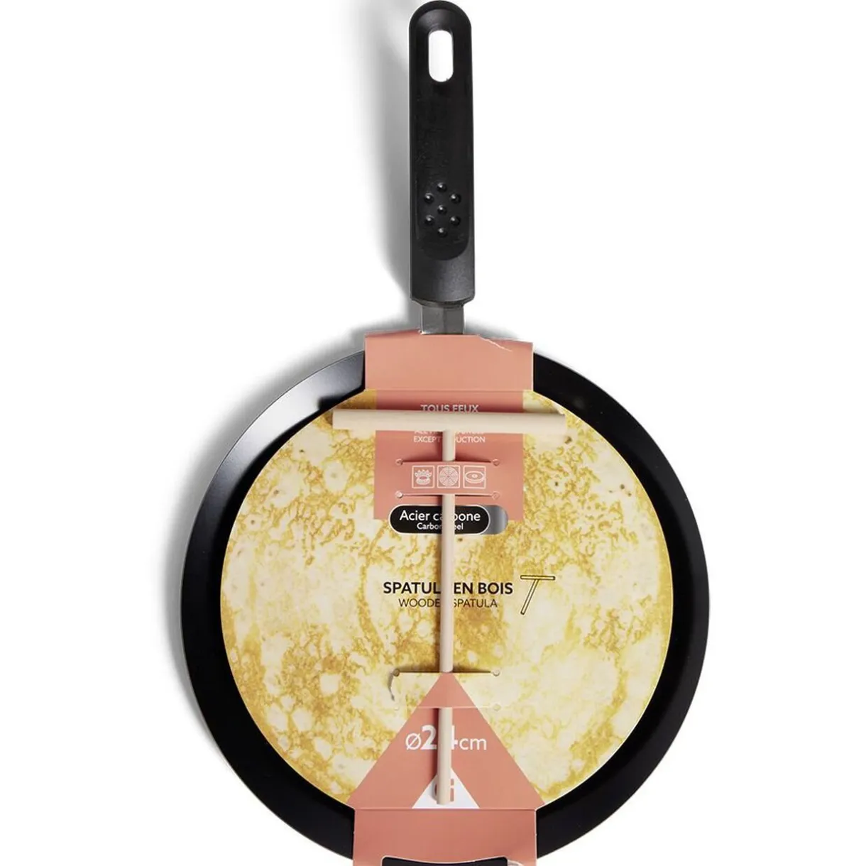 Crêpière Ø24cm avec spatule en bois^Gifi Online