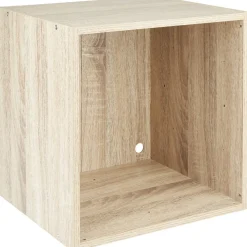 Rangement|Gifi Cube de rangement 1 case bois clair naturel