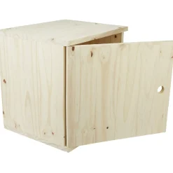 Rangement|Gifi Cube de rangement 1 porte pin naturel