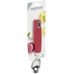 Cuillère à glace inox avec manche en polypropylène rouge^Gifi Best