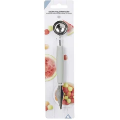 Cuillère parisienne à billes coupe melon pastèque inox^Gifi Discount