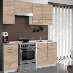 Cuisine 5 éléments finition chêne Sonoma L. 1,80 m^Gifi New