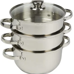 Cuit-vapeur à 2 niveaux acier inoxydable ø 20 cm^Gifi Online
