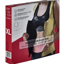 Clearance Gifi Débardeur de sudation fitness jaune et noir