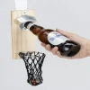 Décapsuleur mural basketball en bois 8x5xH20cm^Gifi Outlet