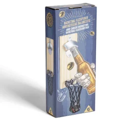 Décapsuleur mural basketball en bois 8x5xH20cm^Gifi Outlet